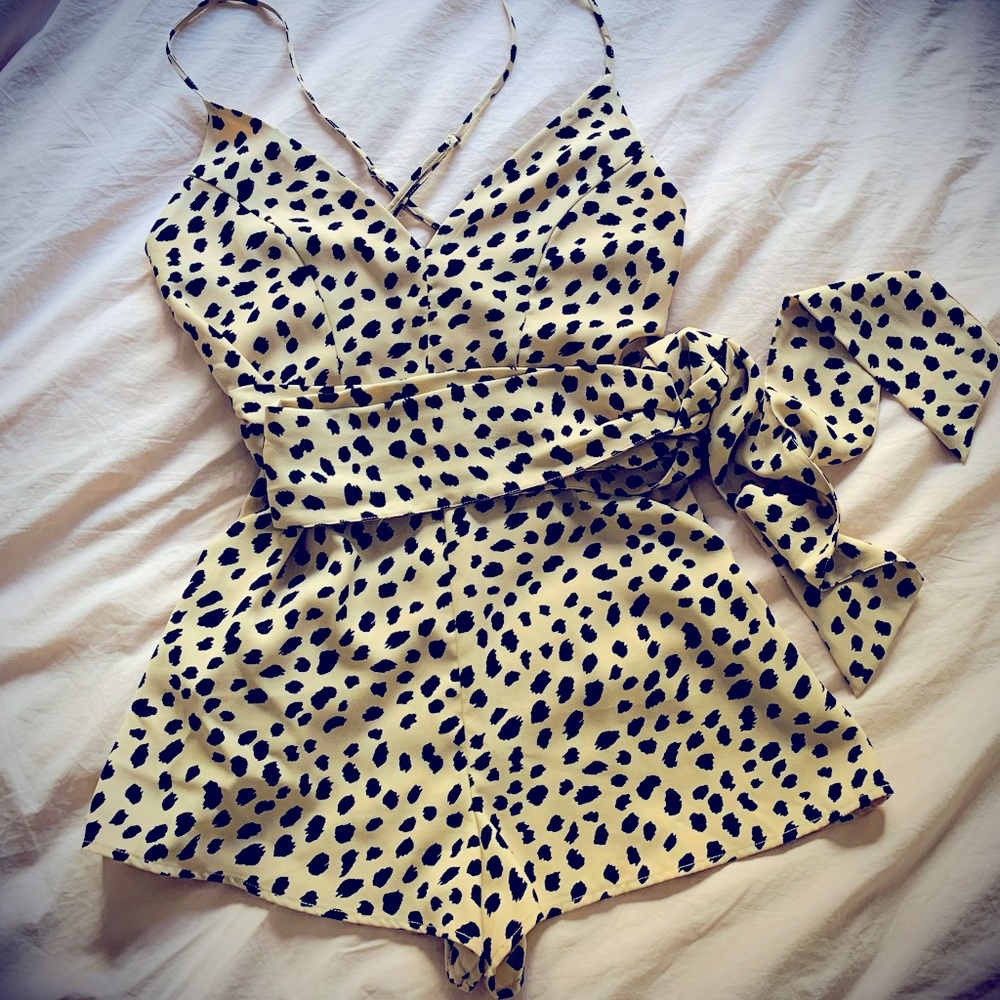 Leopard print romper